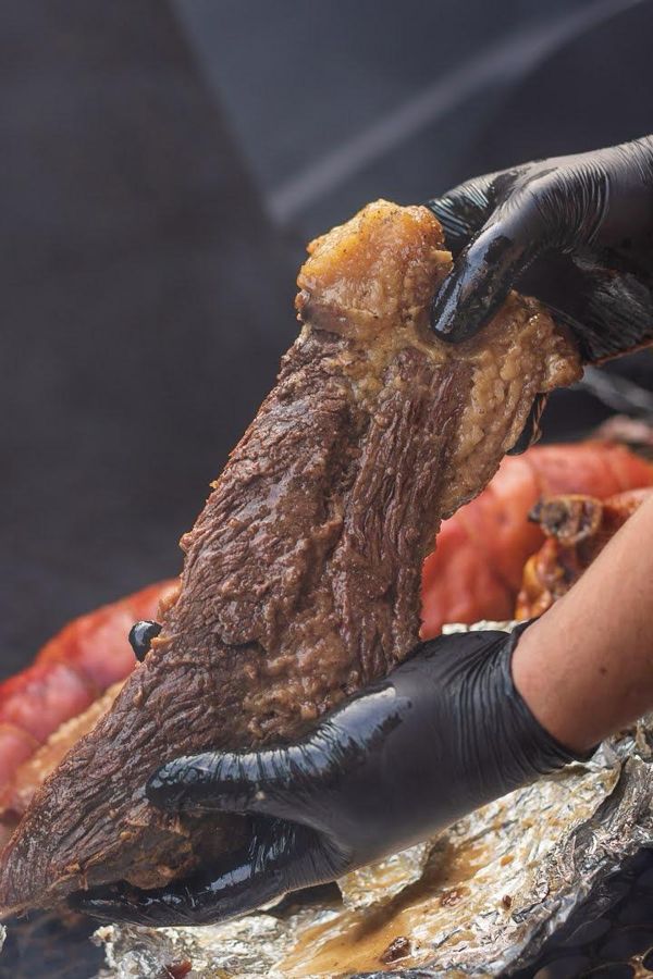 Maçã de peito assada na tábua